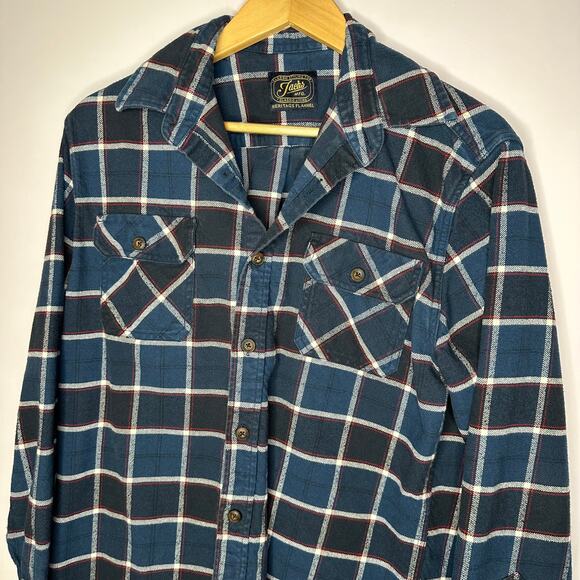 Jach's Blue Men's Flannel Warm Cotton Button Down Shirt Shacket Medium - Picture 2 of 6